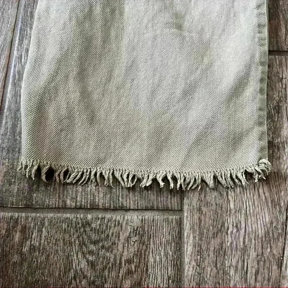 Current Elliott Womens Khaki Raw Hem Straight Leg Pants Size 30 - Picture 6 of 8